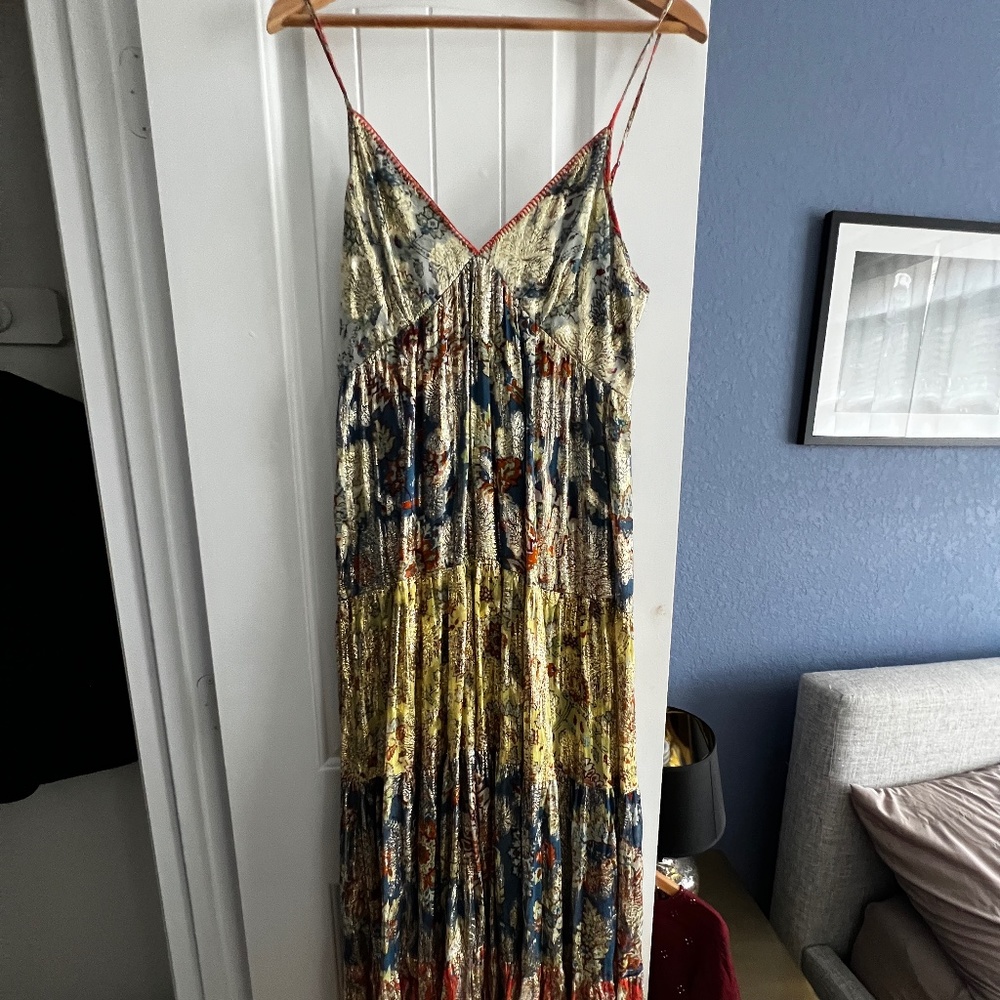 Anthropolgoie metallic maxi dress - Picture 1 of 6